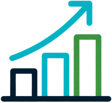 Rising bar chart