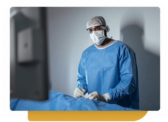 Doctor performing cardiac surgery